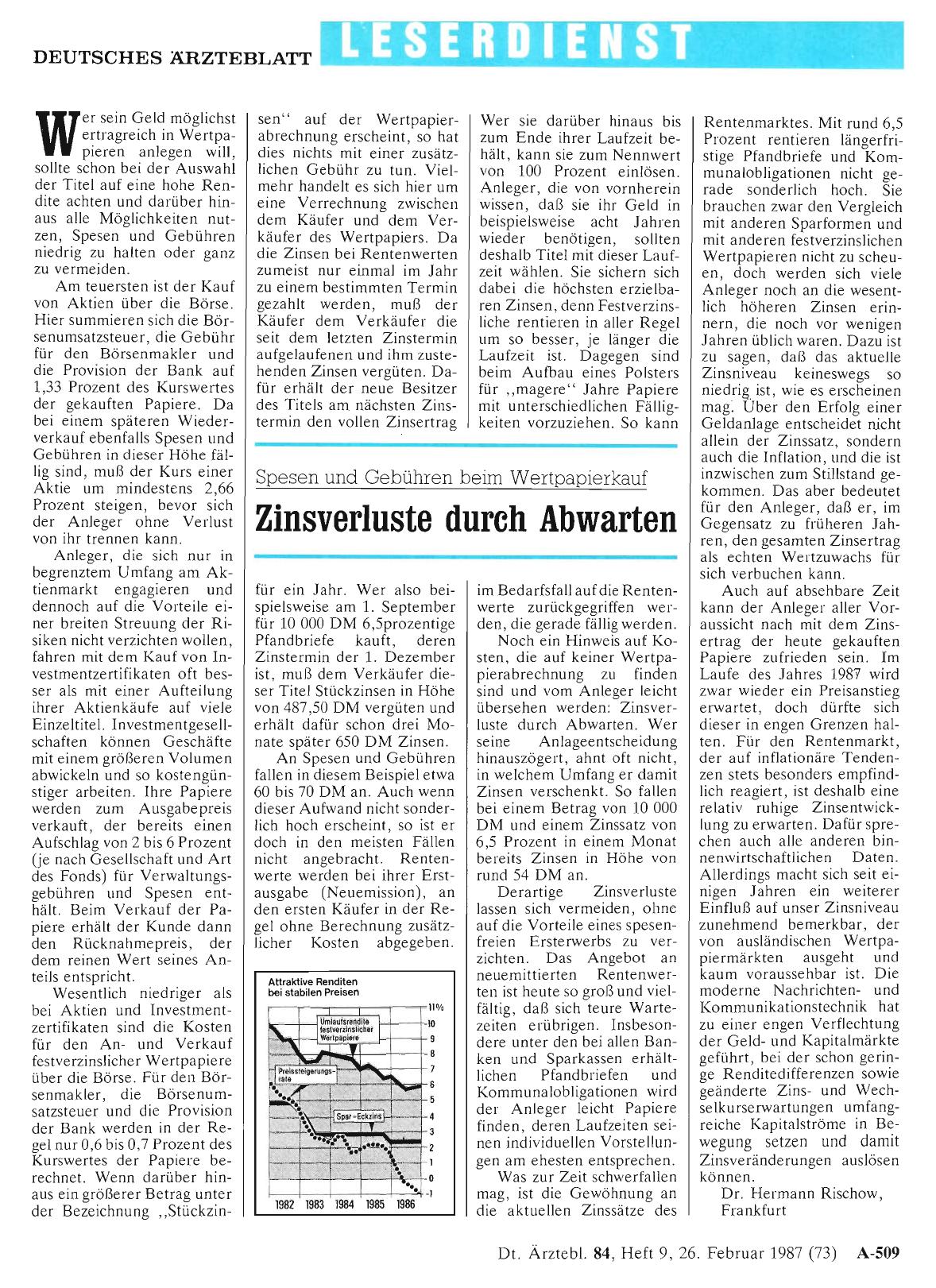 Vorschauseite 1: Spesen und Gebühren beim Wertpapierkauf: Zinsverluste durch Abwarten