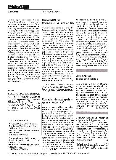Vorschauseite 1: Osmolarität für Sodbrennen verantwortlich