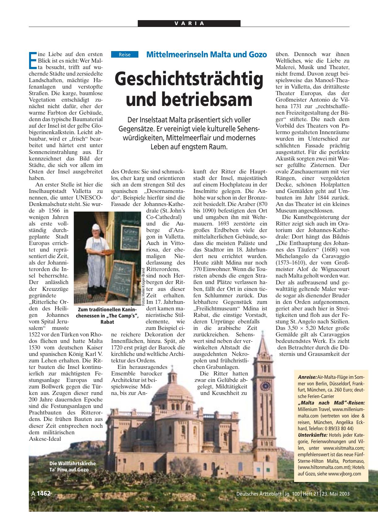 Vorschauseite 1: Mittelmeerinseln Malta und Gozo: Geschichtsträchtig und betriebsam
