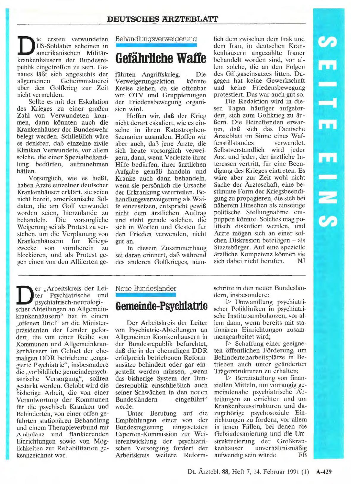 Vorschauseite 1: Behandlungsverweigerung: Gefährliche Waffe