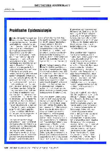 Vorschauseite 1: Praktische Epidemiologie