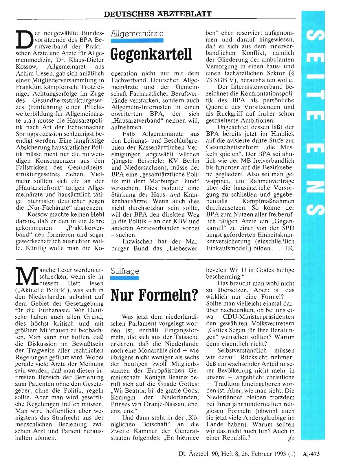 Vorschauseite 1: Allgemeinärzte: Gegenkartell