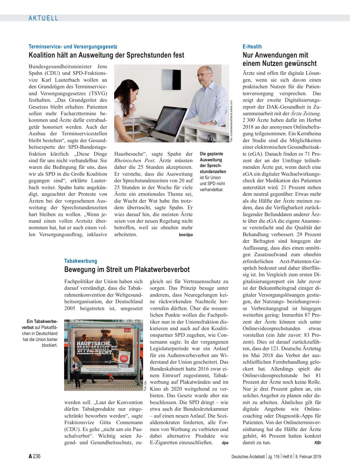 Vorschauseite 1: E-Health: Nur Anwendungen mit einem Nutzen gewünscht