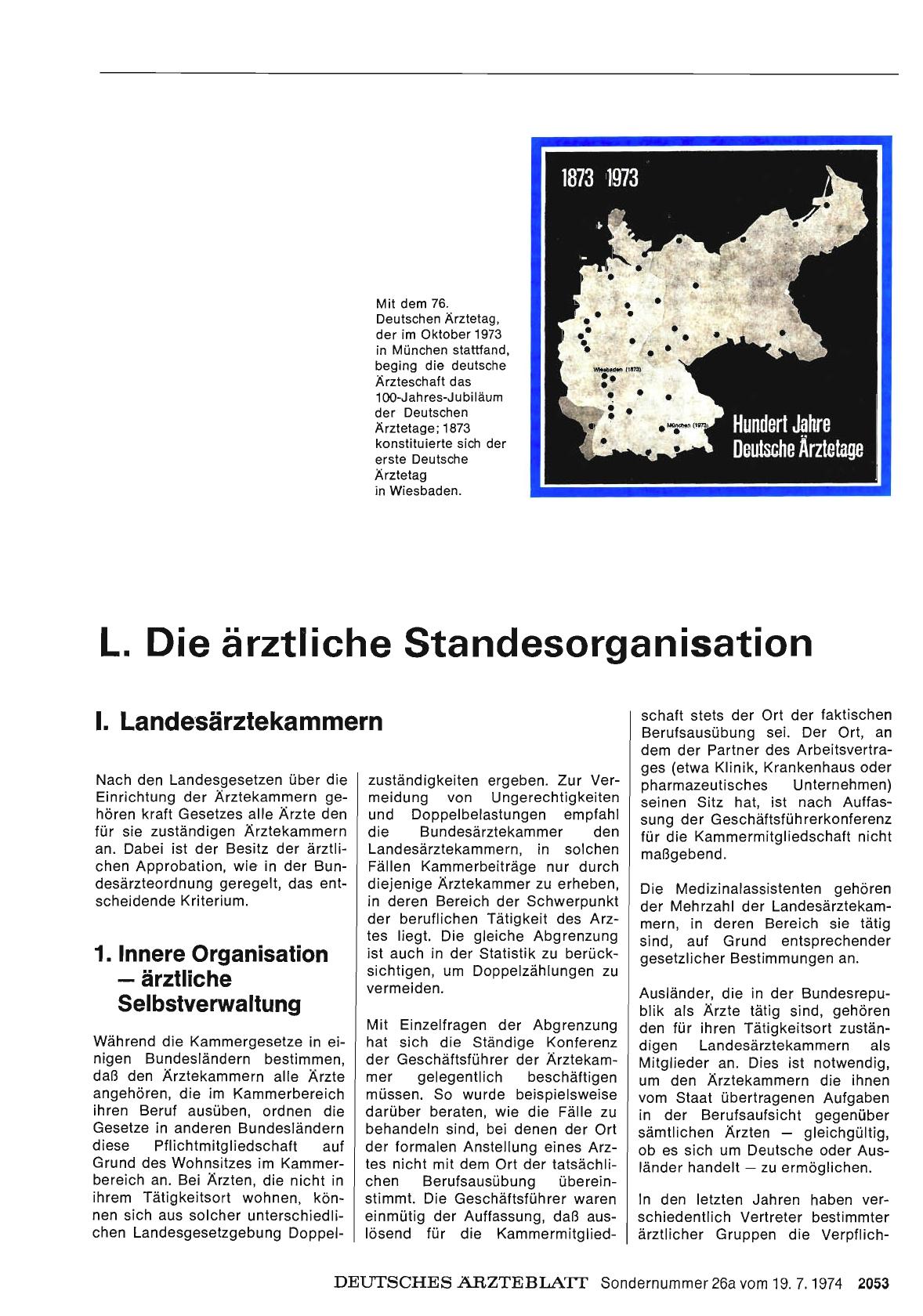 Vorschauseite 1: 1. Innere Organisation — ärztliche Selbstverwaltung