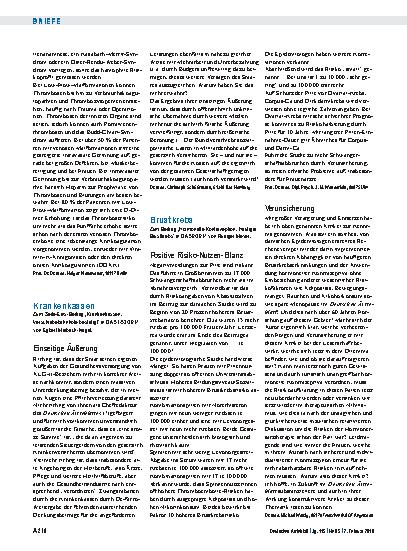 Vorschauseite 1: Brustkrebs: Verunsicherung