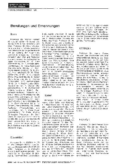 Vorschauseite 1: Berufungen und Ernennungen