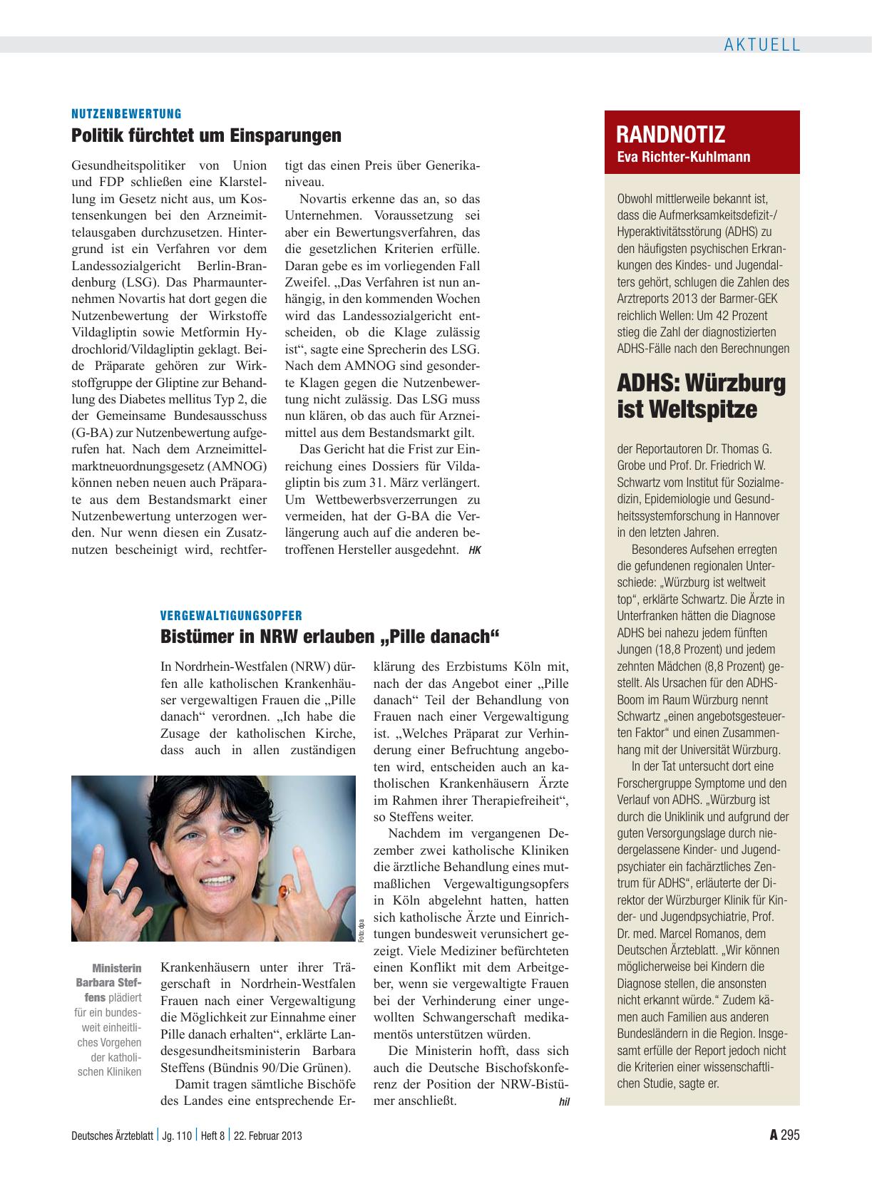 Vorschauseite 1: Vergewaltigungsopfer: Bistümer in NRW erlauben „Pille danach“