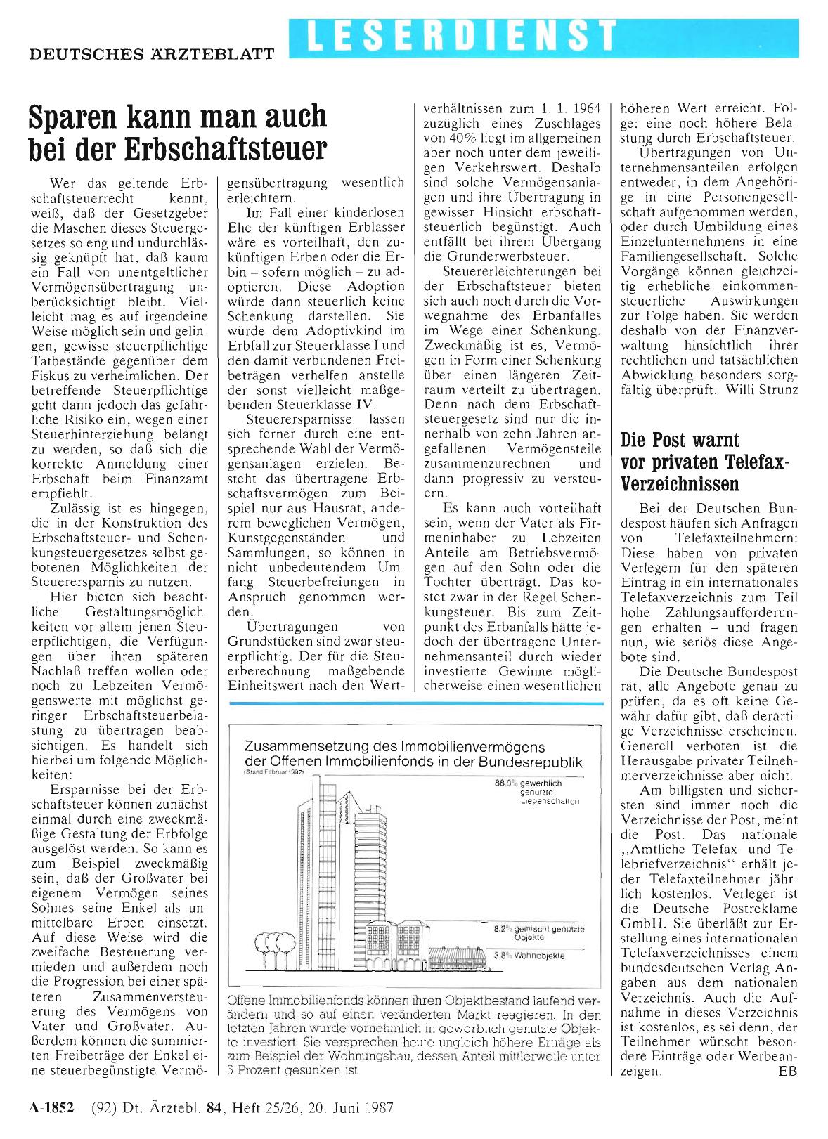 Vorschauseite 1: Sparen kann man auch bei der Erbschaftsteuer