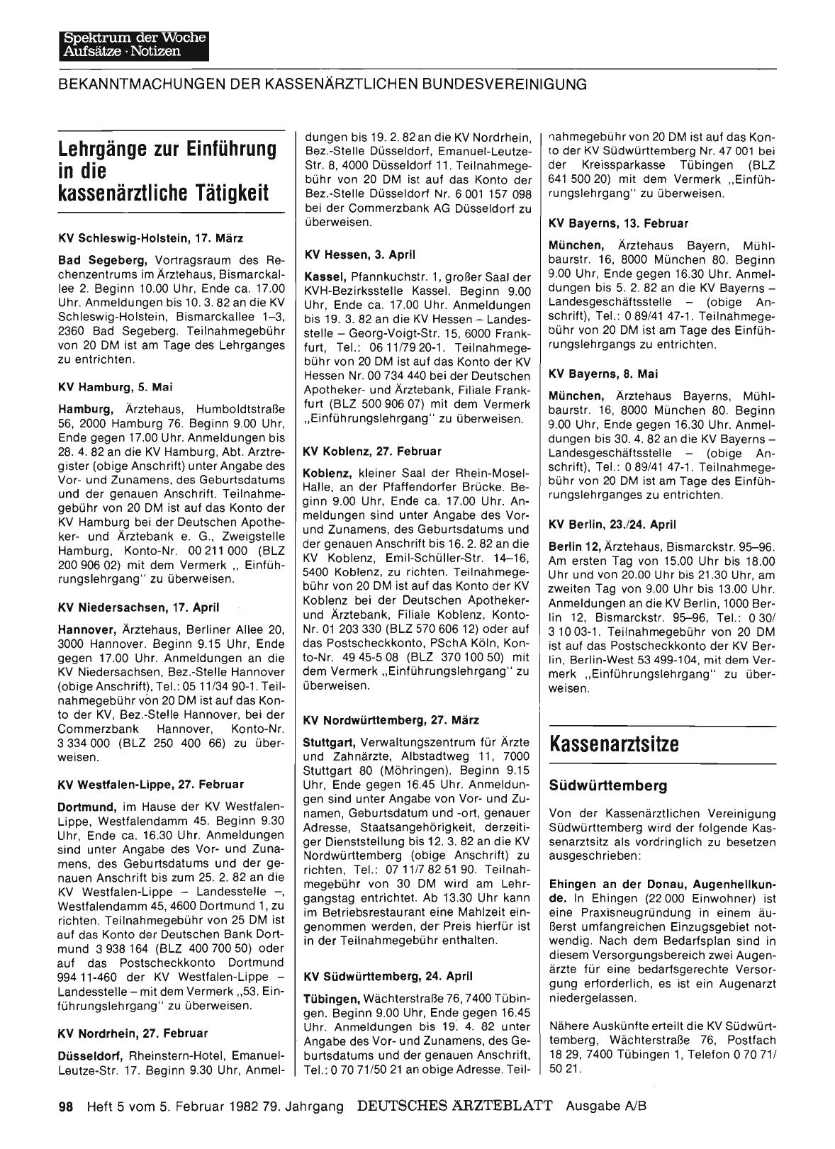 Vorschauseite 1: Kassenarztsitze