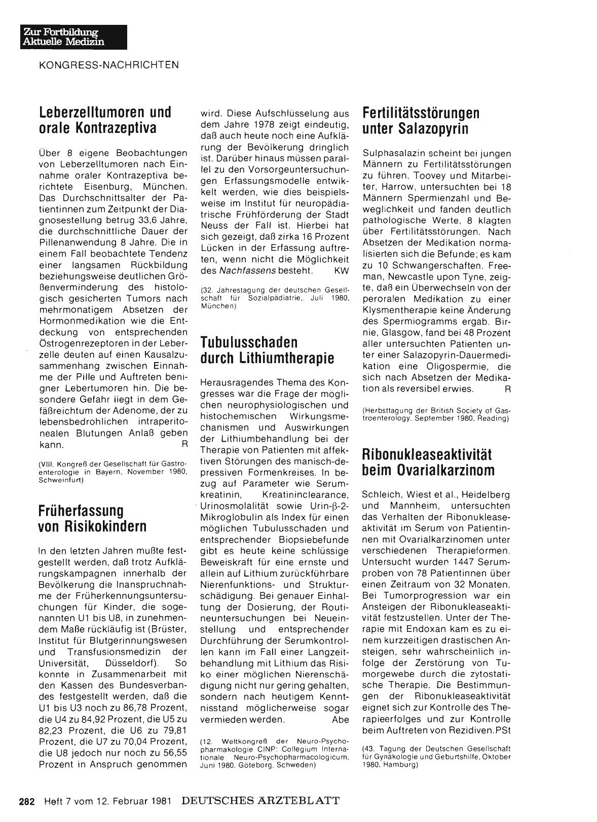 Vorschauseite 1: Fertilitätsstörungen unter Salazopyrin