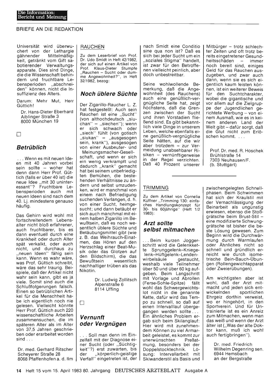 Vorschauseite 1: RAUCHEN: Vernunft oder Vergnügen