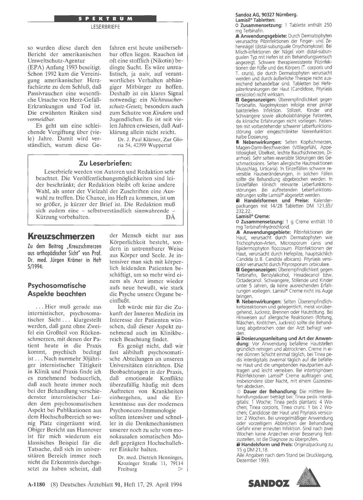 Vorschauseite 1: Kreuzschmerzen: Psychosomatische Aspekte beachten