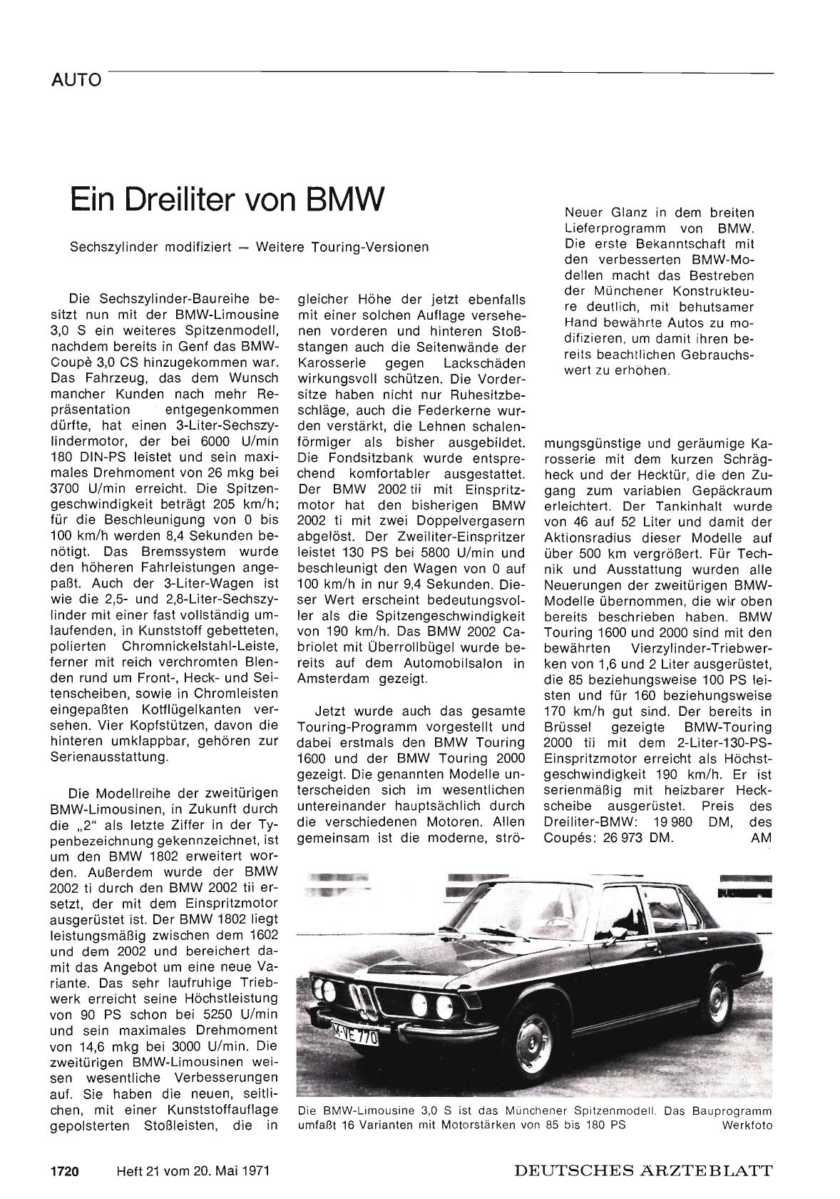 Vorschauseite 1: Ein Dreiliter von BMW