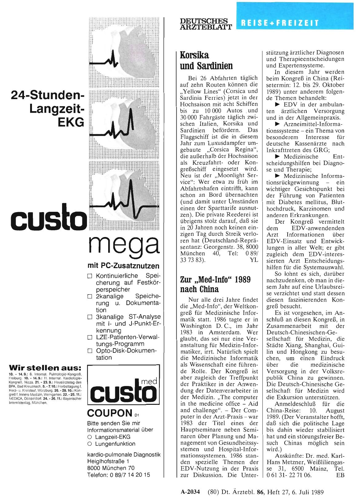 Vorschauseite 1: Zur „Med-Info“ 1989 nach China