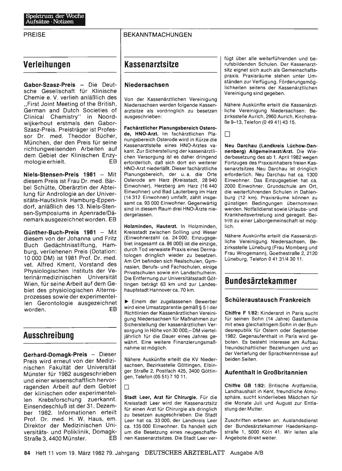 Vorschauseite 1: Bundesärztekammer