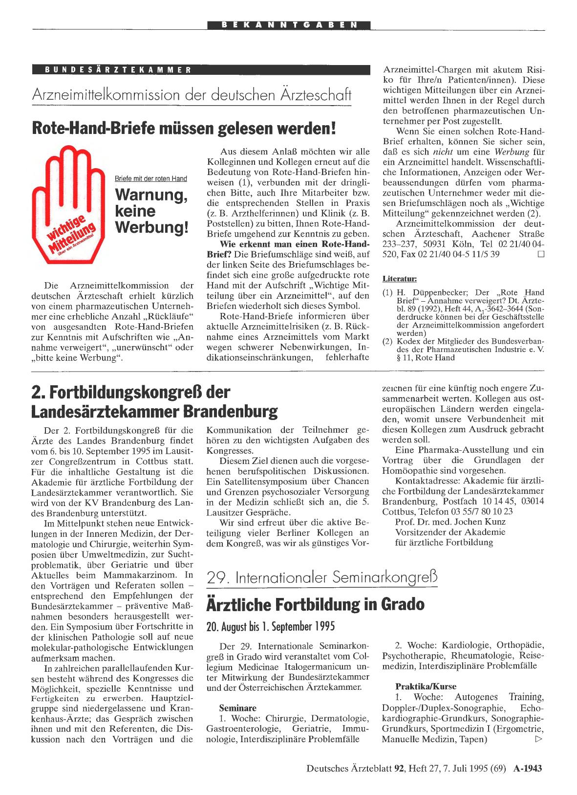 Vorschauseite 1: Rote-Hand-Briefe müssen gelesen werden!