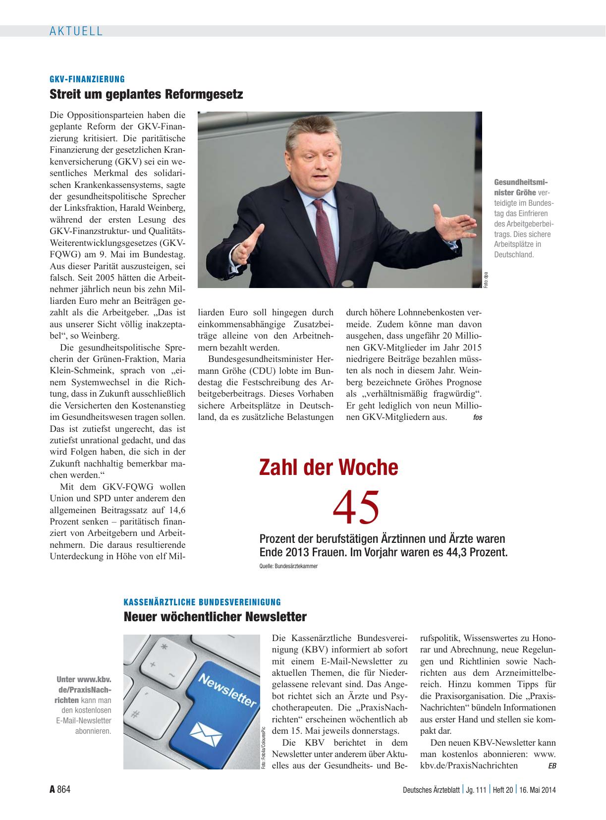 Vorschauseite 1: GKV-Finanzierung: Streit um geplantes Reformgesetz