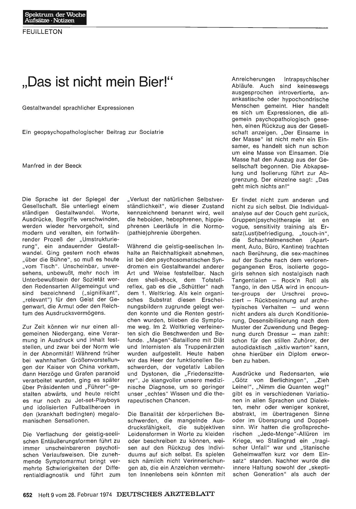 Vorschauseite 1: „Das ist nicht mein Bier! „ Gestaltwandel sprachlicher Expressionen