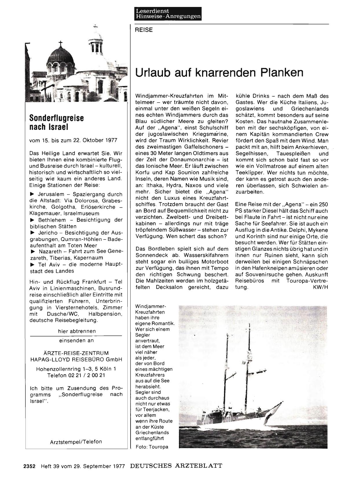 Vorschauseite 1: Urlaub auf knarrenden Planken