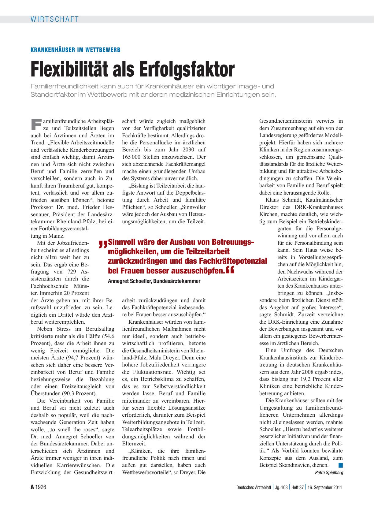 Vorschauseite 1: Krankenhäuser im Wettbewerb: Flexibilität als Erfolgsfaktor