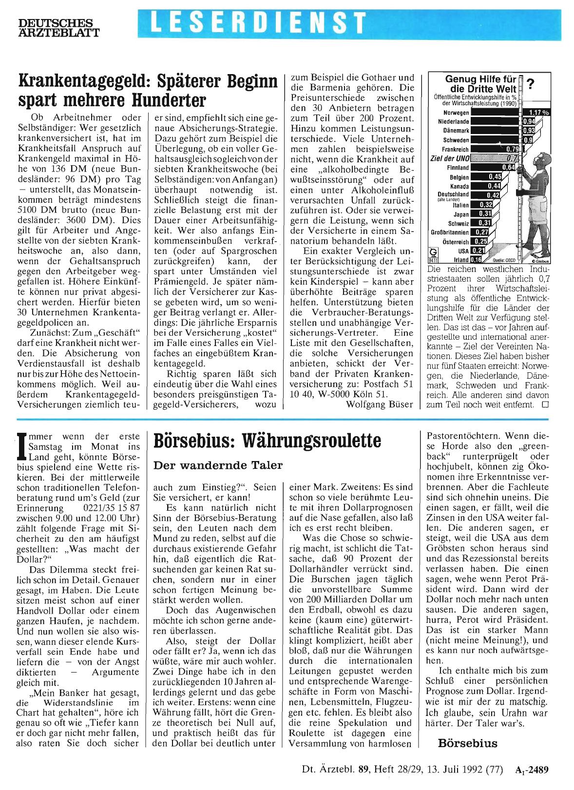 Vorschauseite 1: Genug Hilfe für die Dritte Welt?