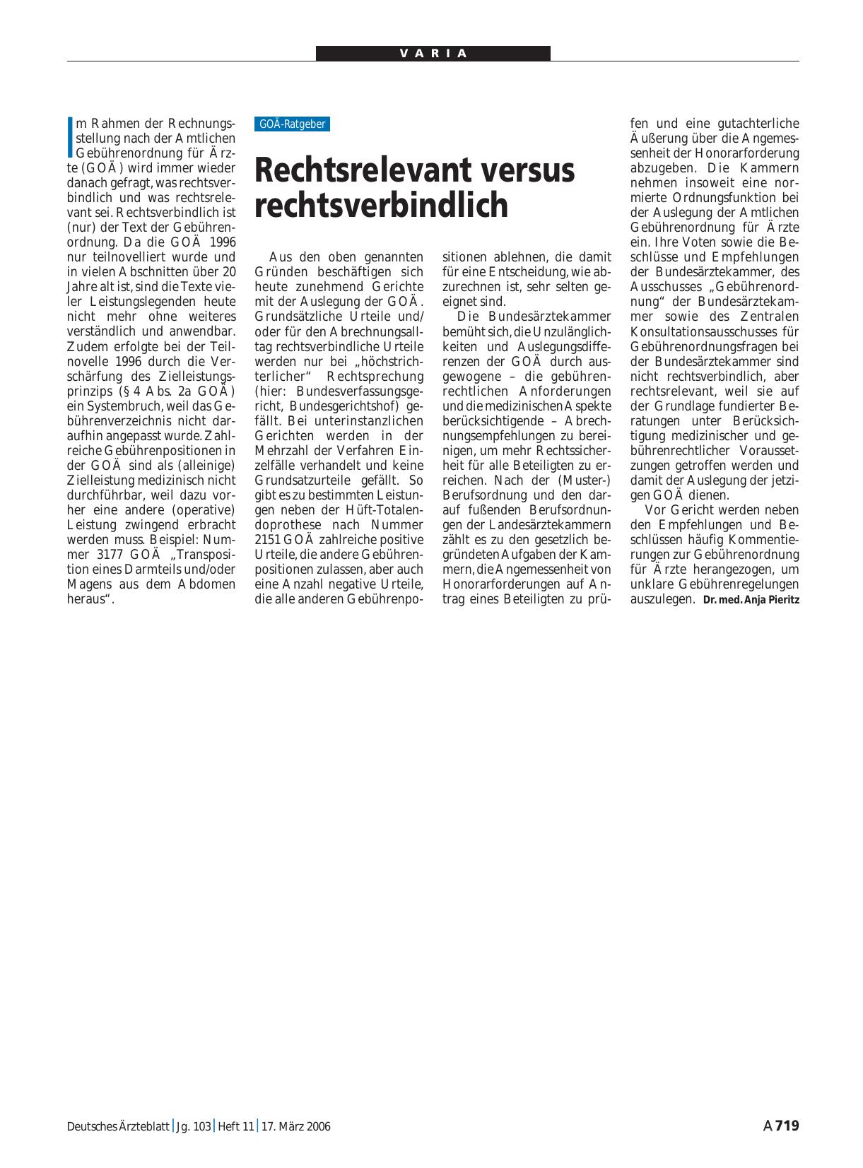 Vorschauseite 1: Rechtsrelevant versus rechtsverbindlich