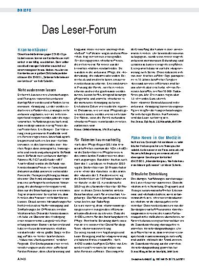 Vorschauseite 1: Fake News in der Medizin: Erfreuliche Entwicklung
