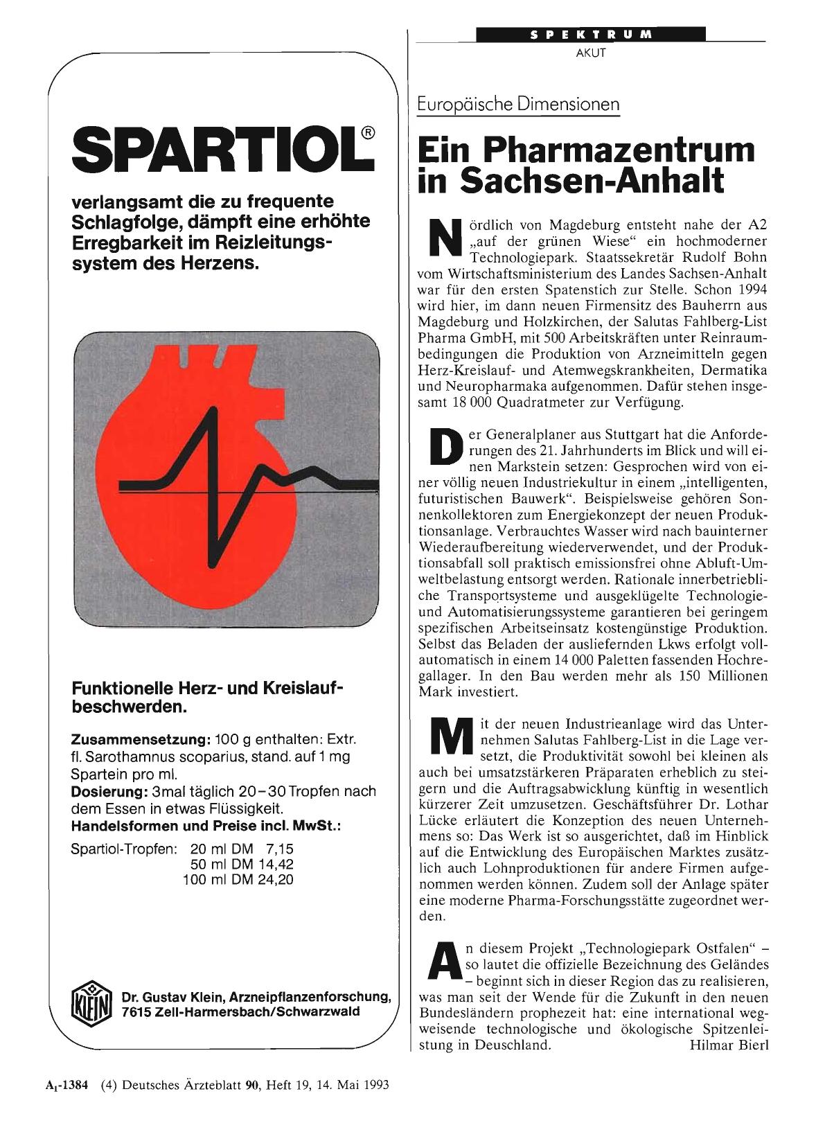 Vorschauseite 1: Europäische Dimensionen: Ein Pharmazentrum in Sachsen-Anhalt