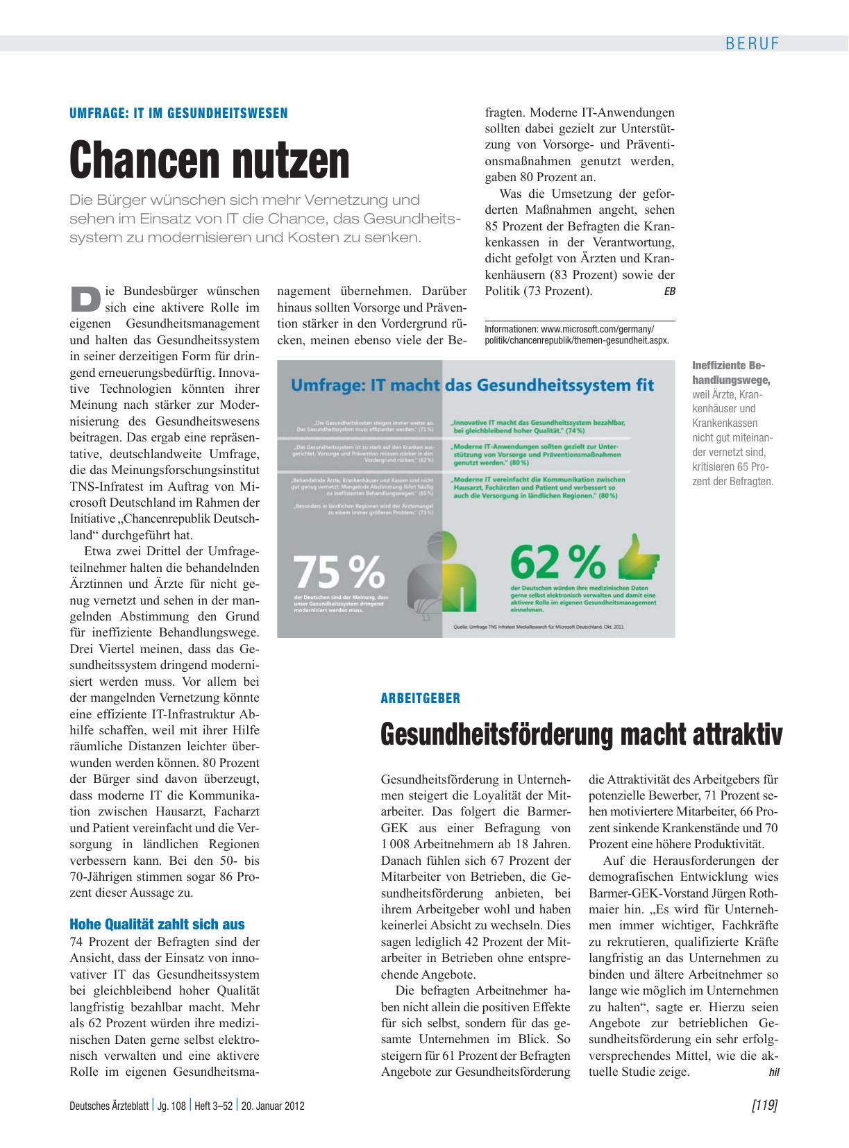 Vorschauseite 1: Arbeitgeber: Gesundheitsförderung macht attraktiv