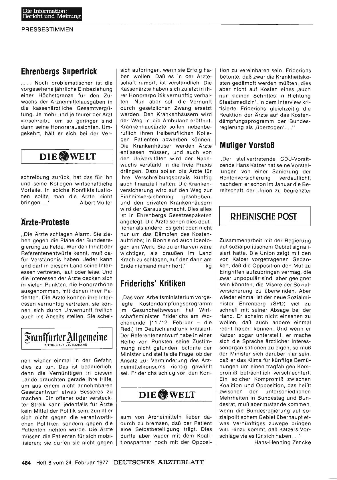 Vorschauseite 1: Mutiger Vorstoß