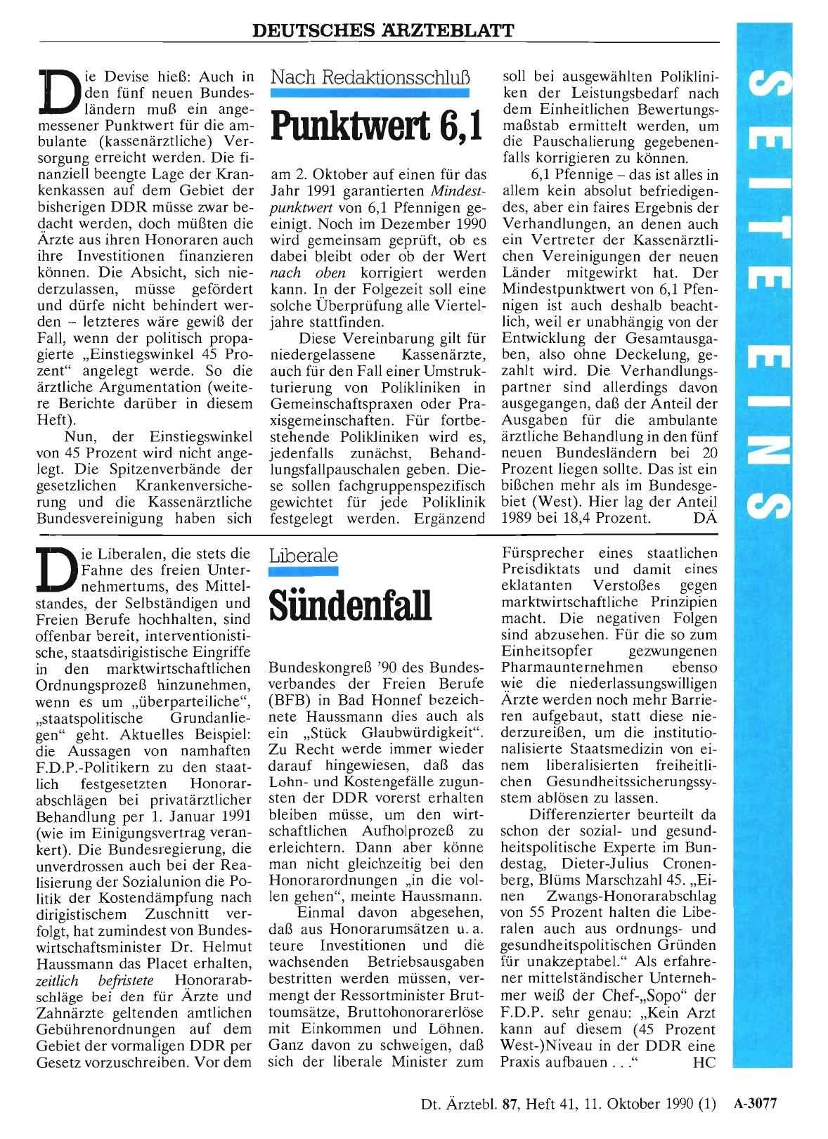 Vorschauseite 1: Liberale: Sündenfall