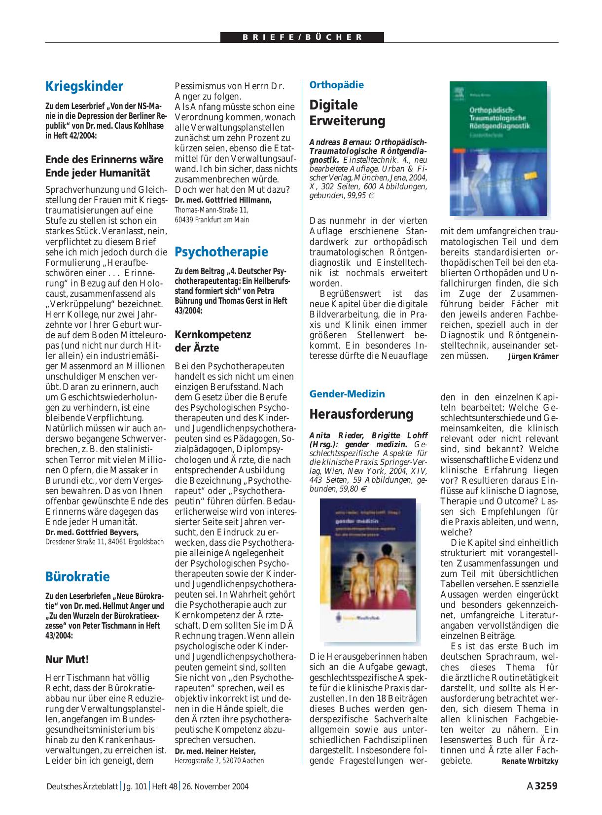 Vorschauseite 1: Psychotherapie: Kernkompetenz der Ärzte