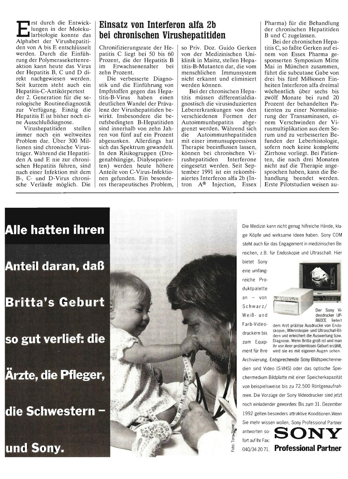 Vorschauseite 1: Einsatz von Interferon alfa 2b bei chronischen Virushepatitiden