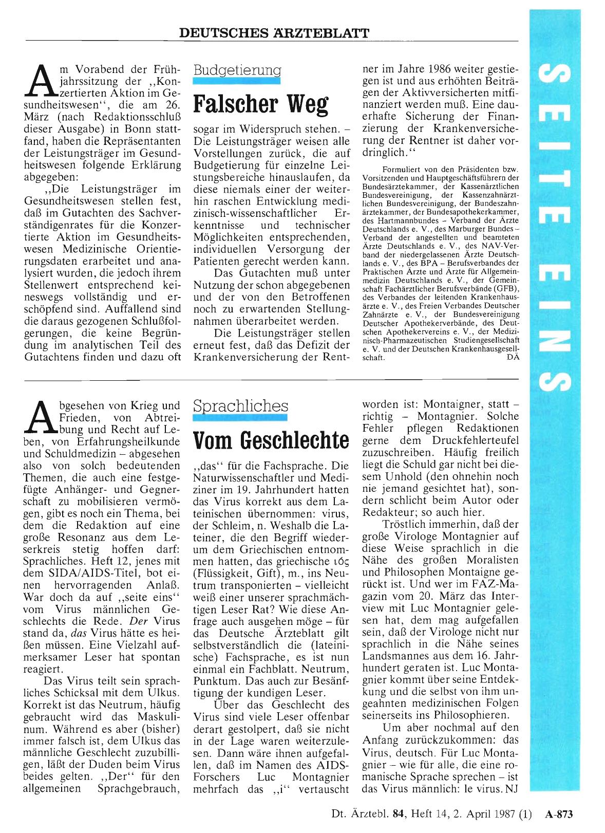 Vorschauseite 1: Sprachliches: Vom Geschlechte