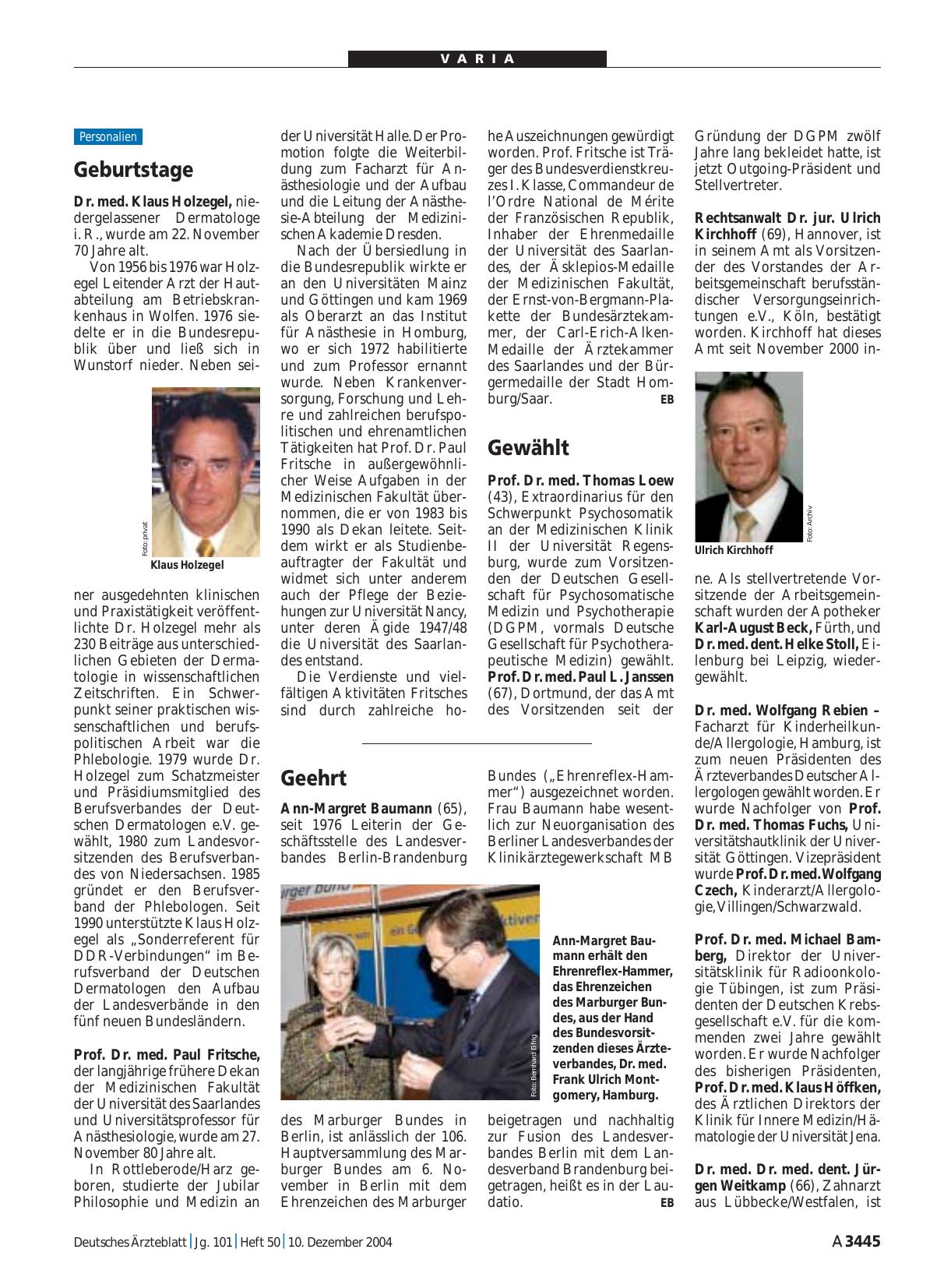 Vorschauseite 1: Geehrt