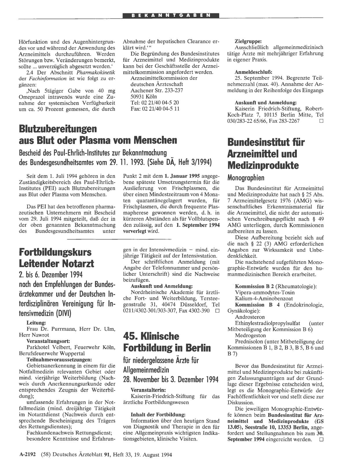 Vorschauseite 1: Bundesinstitut für Arzneimittel und Medizinprodukte