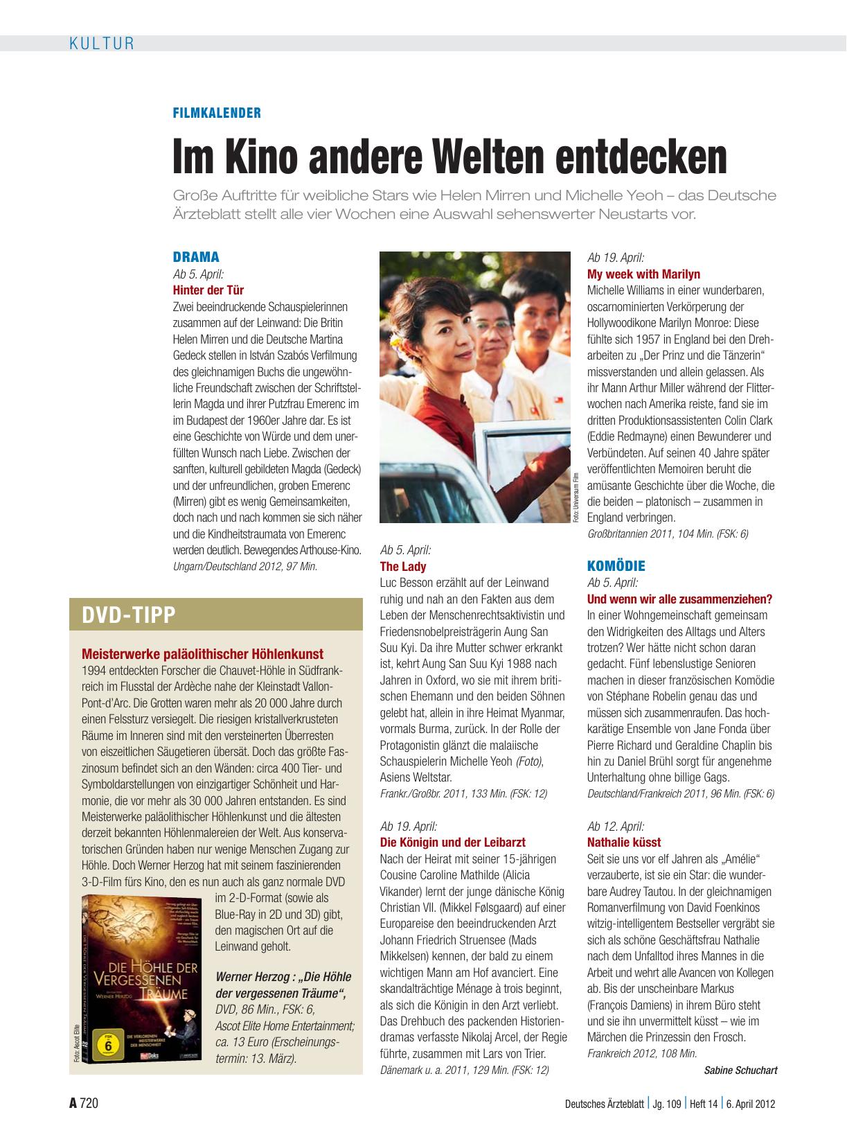 Vorschauseite 1: Filmkalender: Im Kino andere Welten entdecken