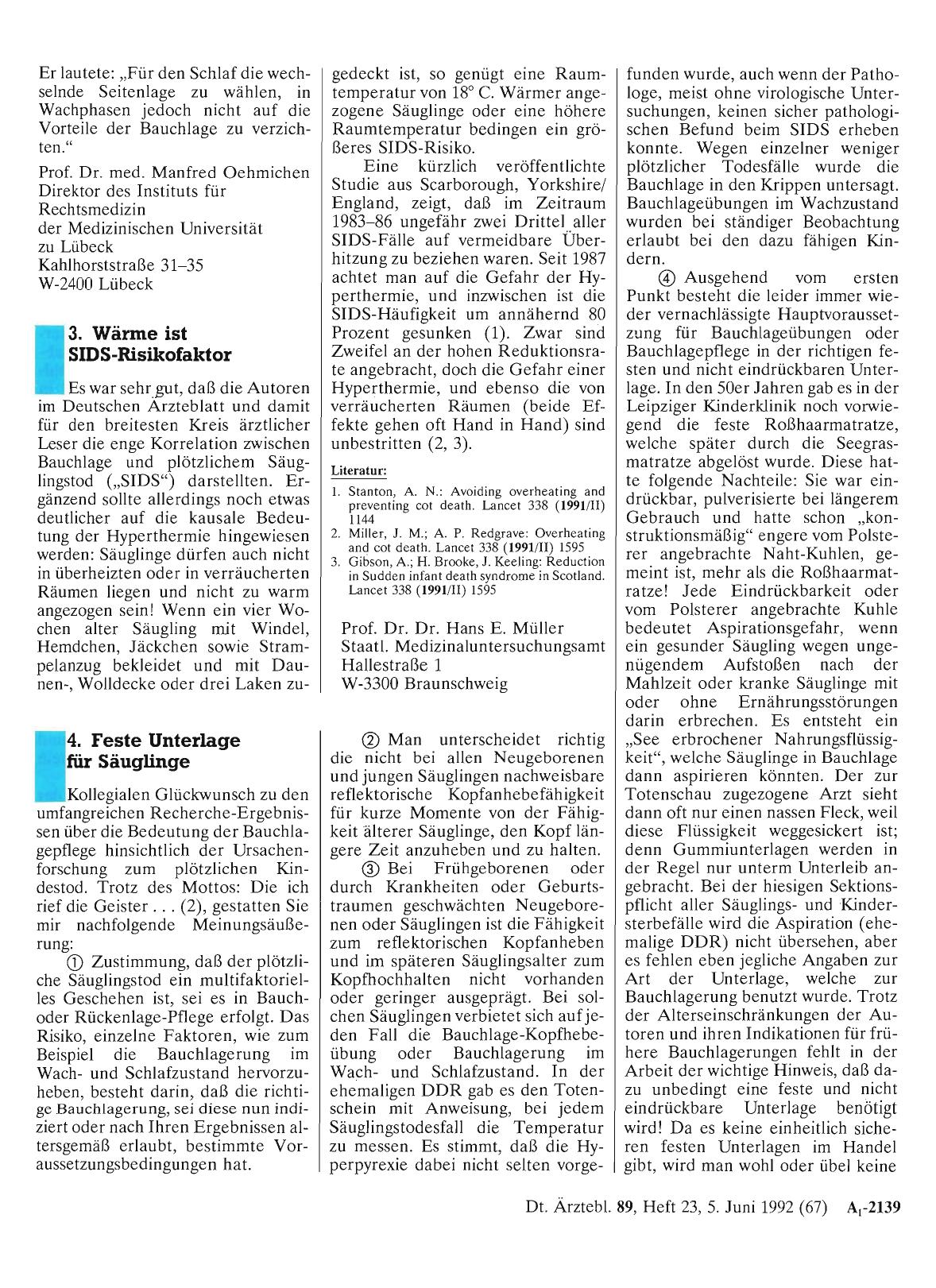 Vorschauseite 1: Bauchlage und plötzlicher Säuglingstod: 4. Feste Unterlage für Säuglinge