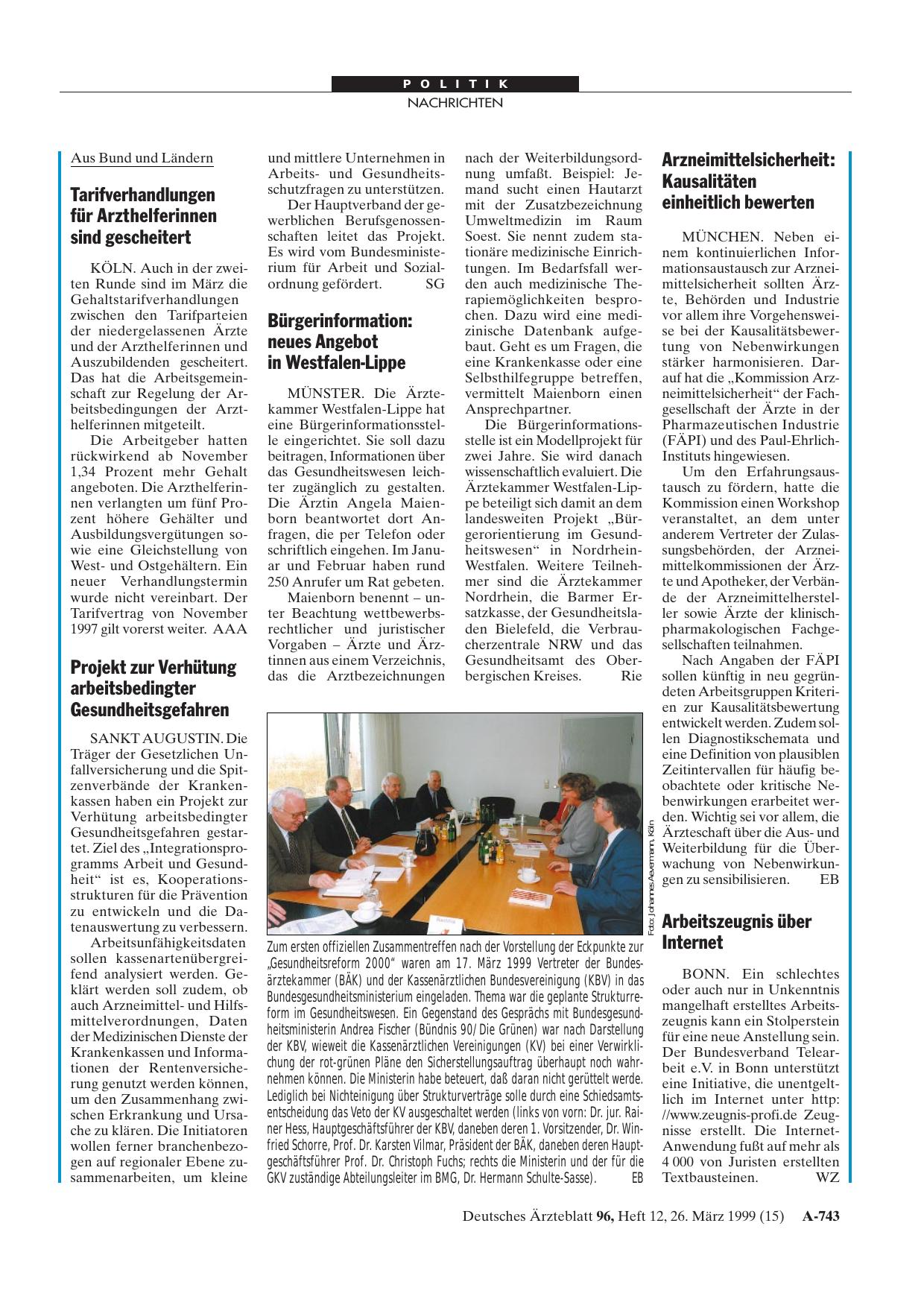 Vorschauseite 1: Tarifverhandlungen für Arzthelferinnen sind gescheitert