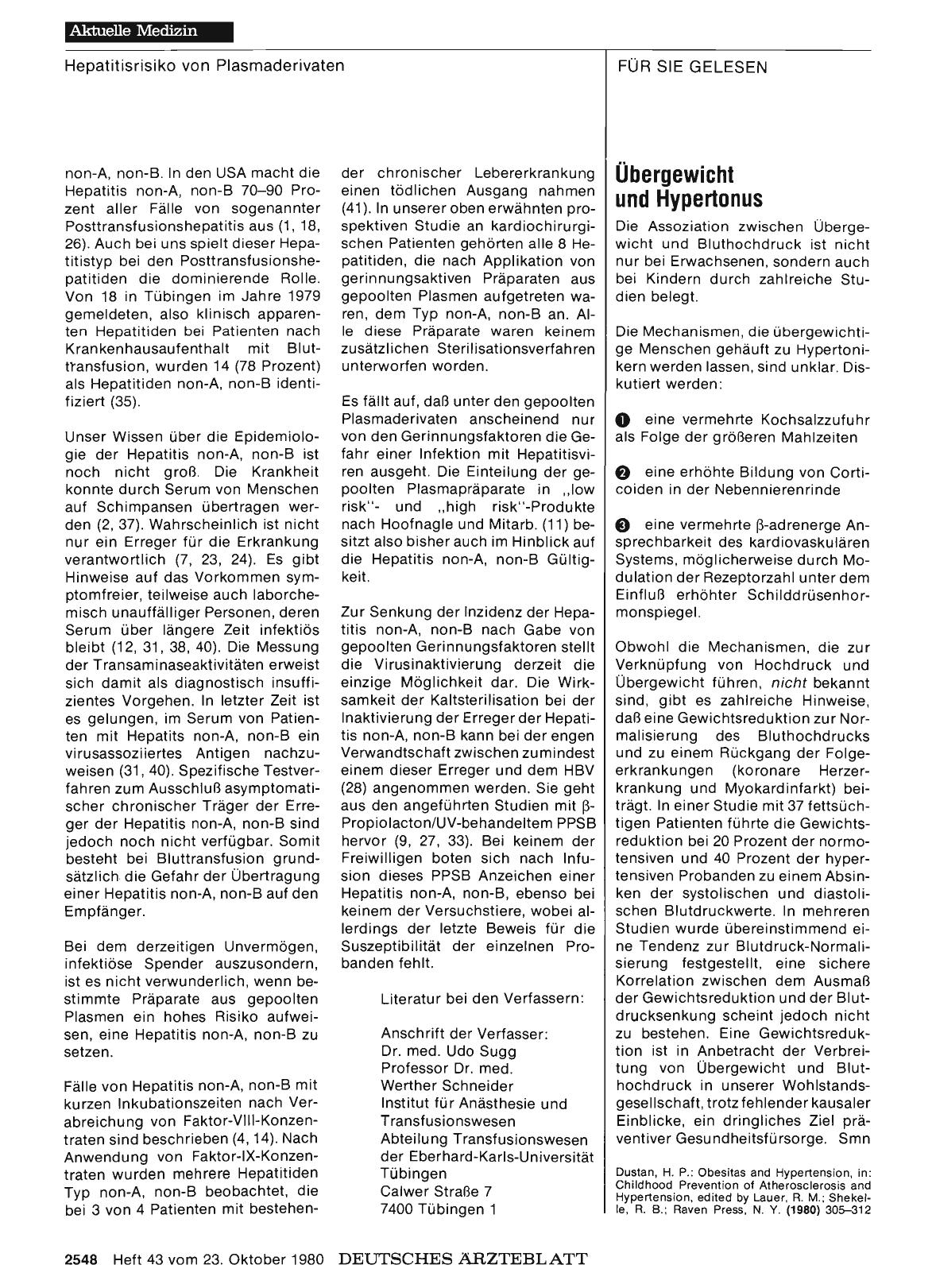 Vorschauseite 1: Übergewicht und Hypertonus