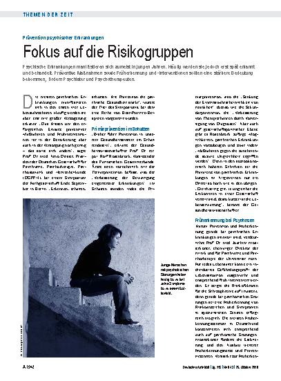 Vorschauseite 1: Prävention psychischer Erkrankungen: Fokus auf die Risikogruppen