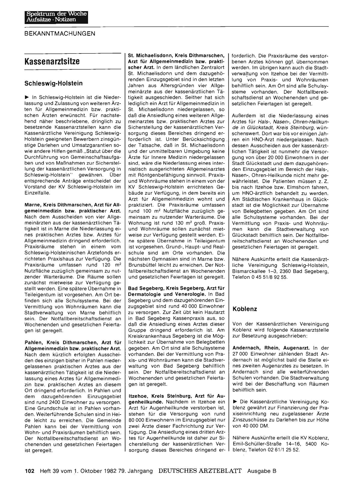 Vorschauseite 1: Kassenarztsitze