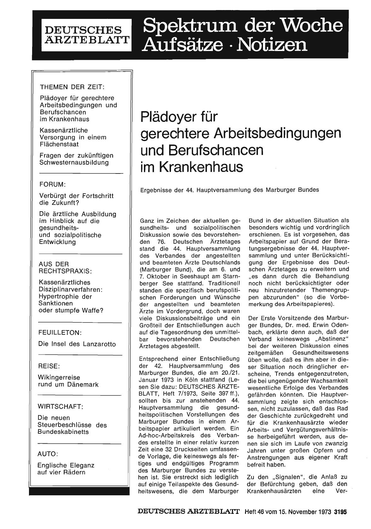 Vorschauseite 1: Plädoyer für gerechtere Arbeitsbedingungen und Berufschancen im Krankenhaus