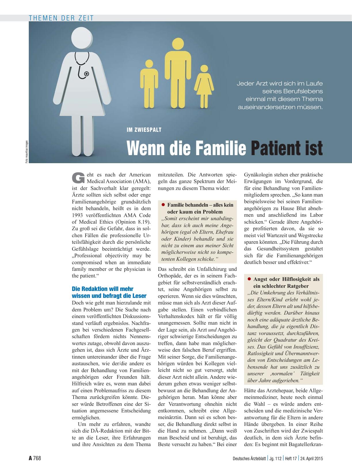 Vorschauseite 1: Im Zwiespalt: Wenn die Familie Patient ist