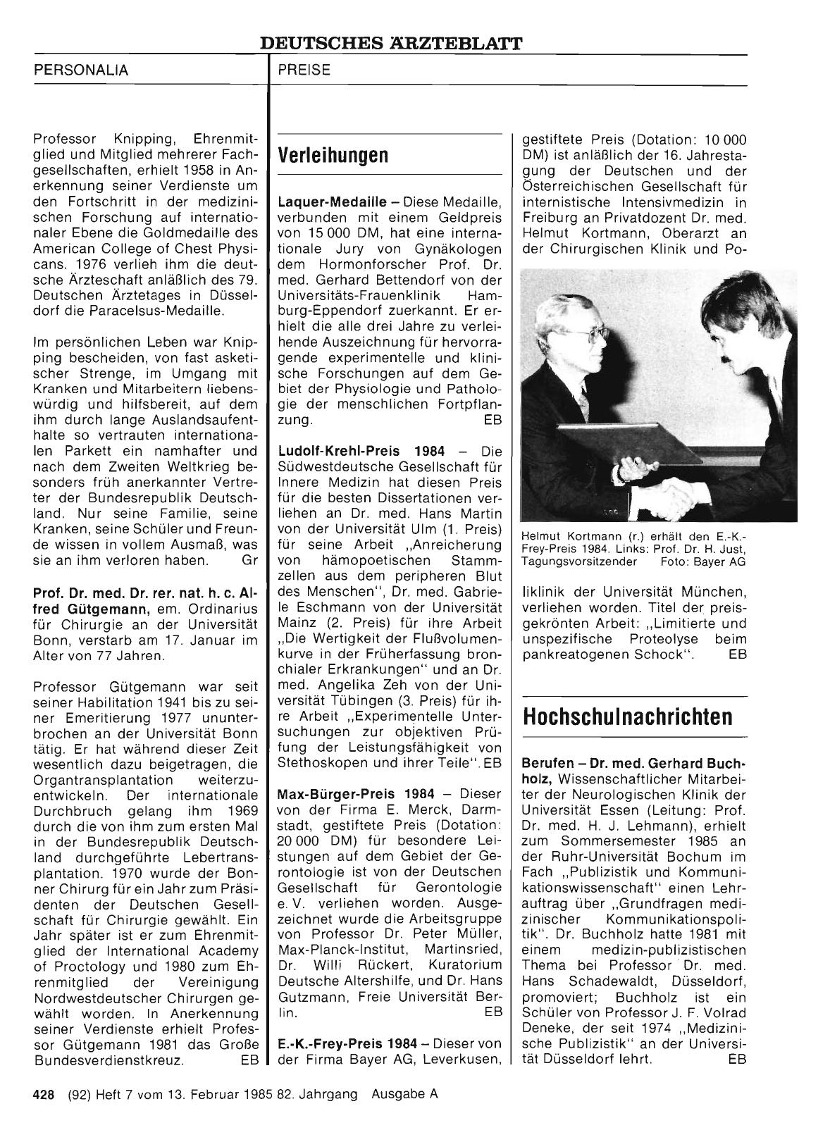 Vorschauseite 1: Verleihungen