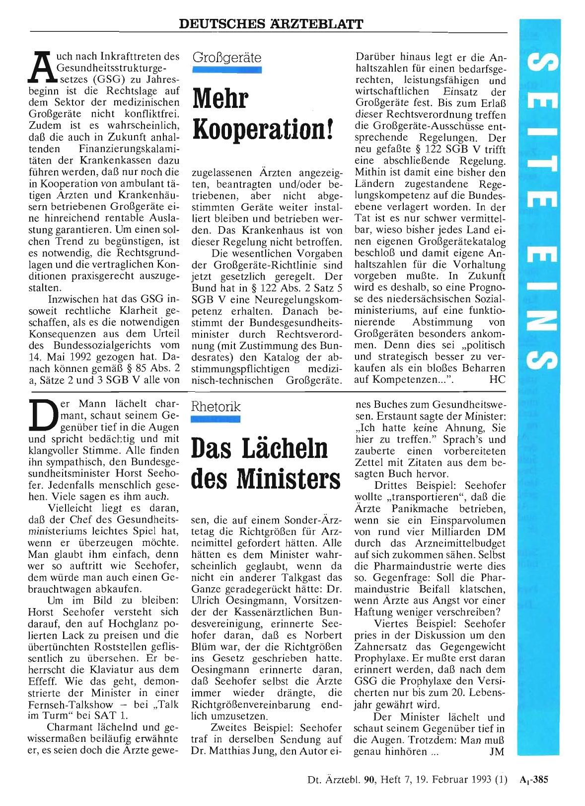 Vorschauseite 1: Rhetorik: Das Lächeln des Ministers