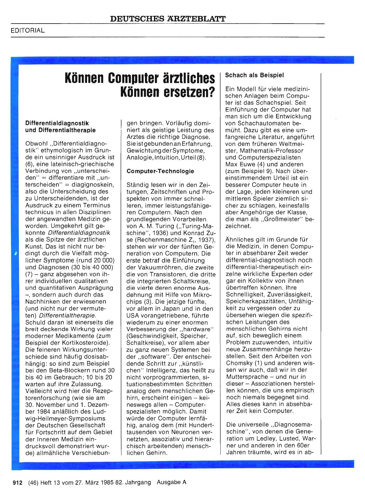 Vorschauseite 1: Können Computer ärztliches Können ersetzen?
