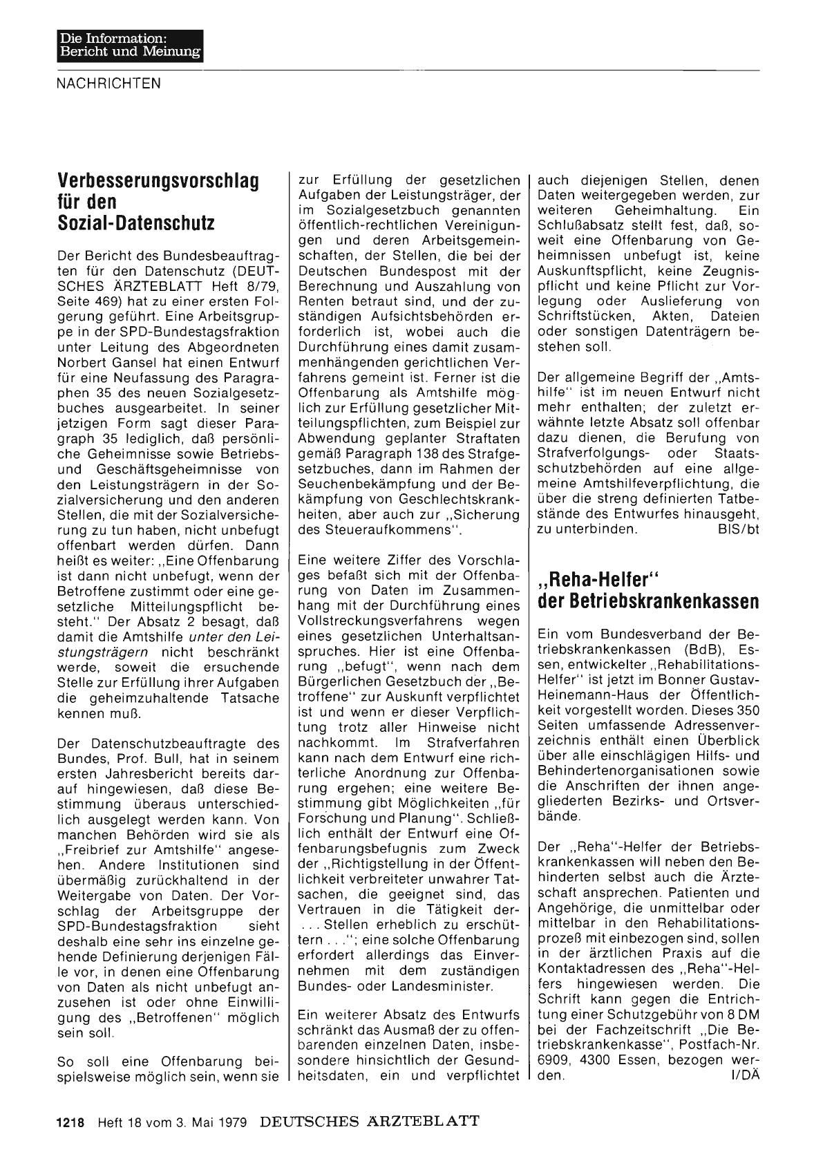 Vorschauseite 1: „Reha-Helfer“ der Betriebskrankenkassen