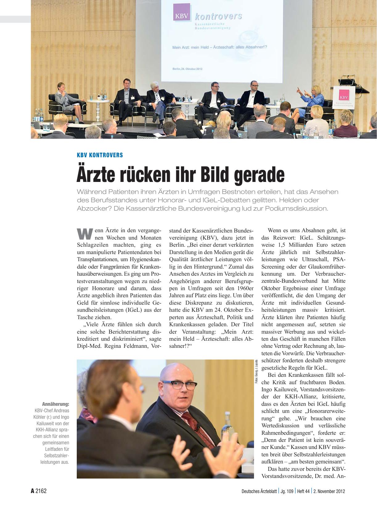 Vorschauseite 1: KBV kontrovers: Ärzte rücken ihr Bild gerade