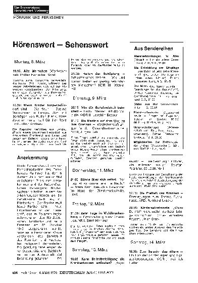 Vorschauseite 1: Hörenswert — Sehenswert